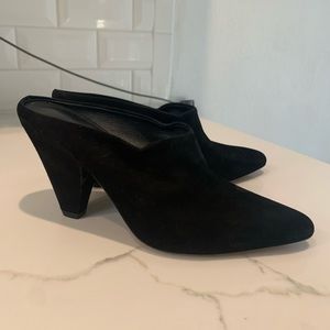 Swede leather mule shoes